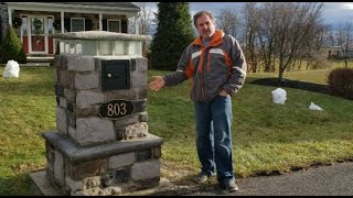 Laying a brick mailbox