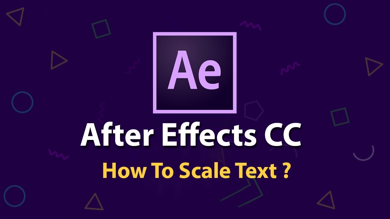 After Effects Tutorial - How to Scale Text? - YouTube