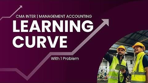 Understand learning curve with 1 Problem | CMA INTER - MANAGEMENT ACCOUNTING