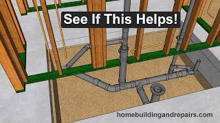 Ideas For Moving Bathroom Plumbing Drains And Water Supply To Other Side of Wall In New Room