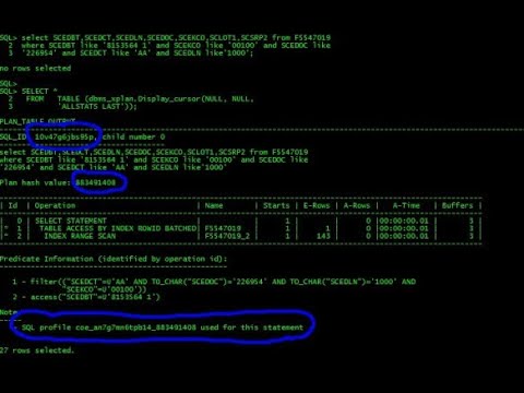 Oracle SQL Plan Hash Value Flip : How to create SQL Profile identify and Fix