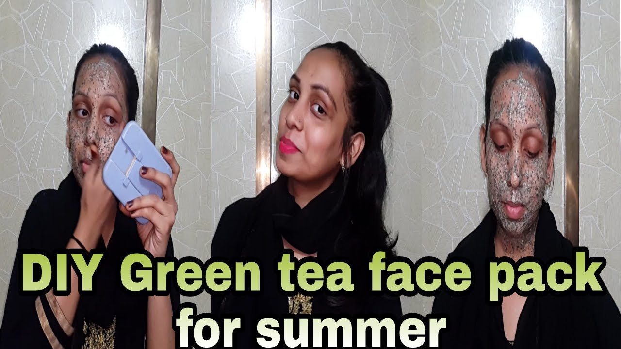 Summer special DIY Green tea face pack | for acne , sun tan free glowing , fresh  and clear skin... - YouTube