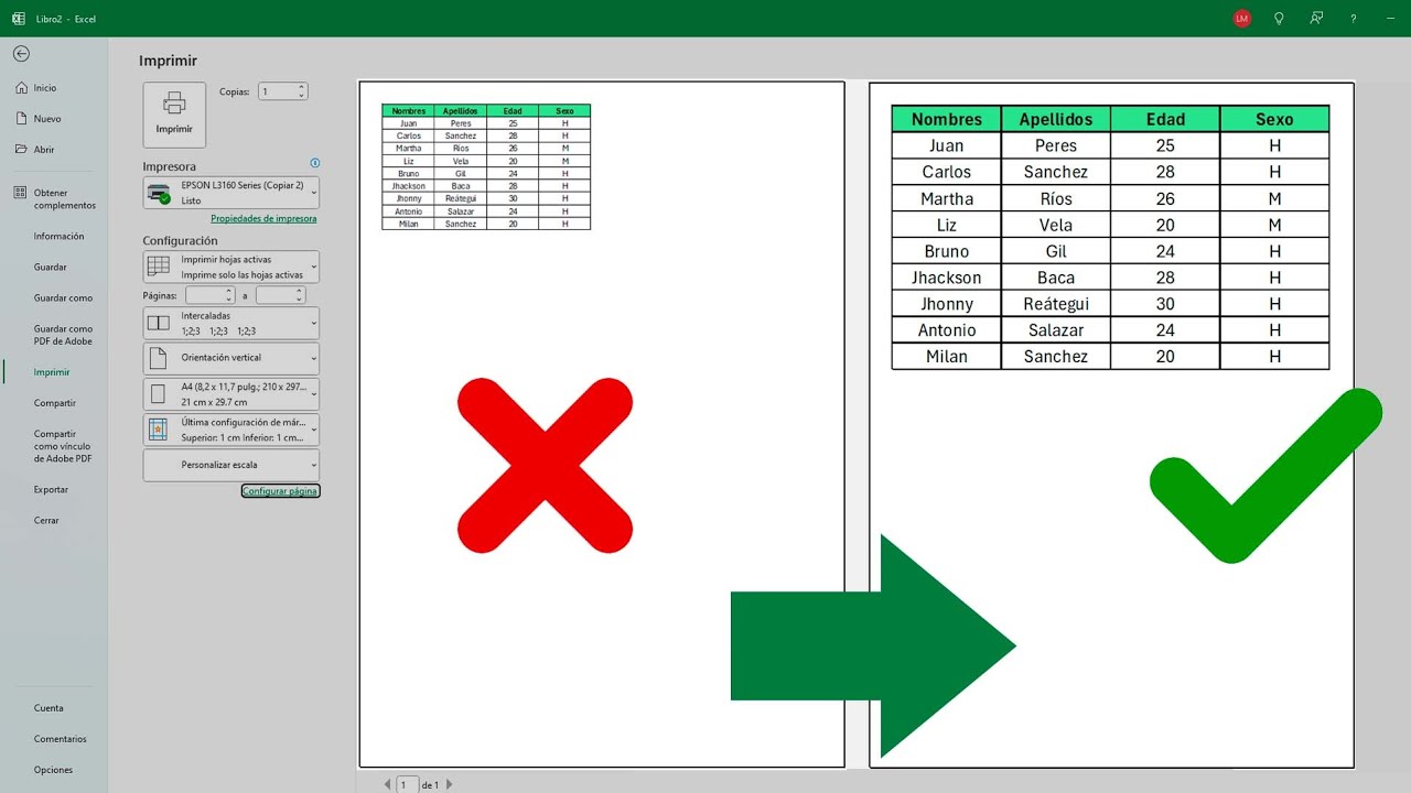 Ajusta el Tamaño de Impresión en una Hoja de Excel (Forma Fácil y Rápida)😱