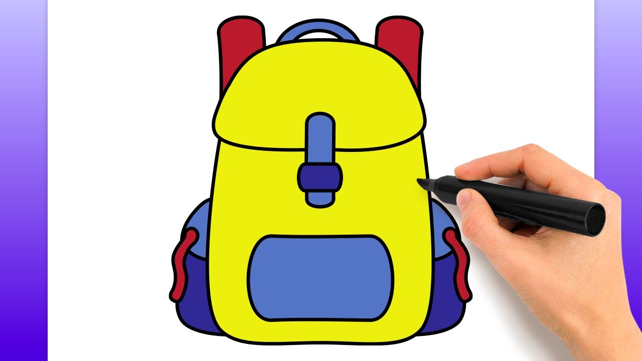 Cómo Dibujar Una Mochila (Tutorial De Dibujo Fácil) - YouTube