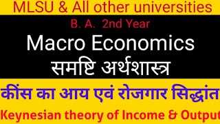 Effective demand , Keynesian Theory of Income & Employment  (Hindi) कीन्स का रोजगार सिद्धांत