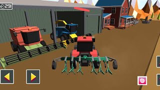 Blocky Plow Farming Harvest Simulator Farm | Sugar Culture New | Android / Ios GamePlay screenshot 5