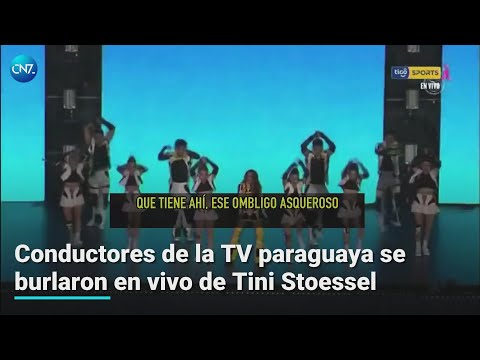 ❌Conductores de la TV paraguaya se burlaron del ombligo de Tini Stoessel