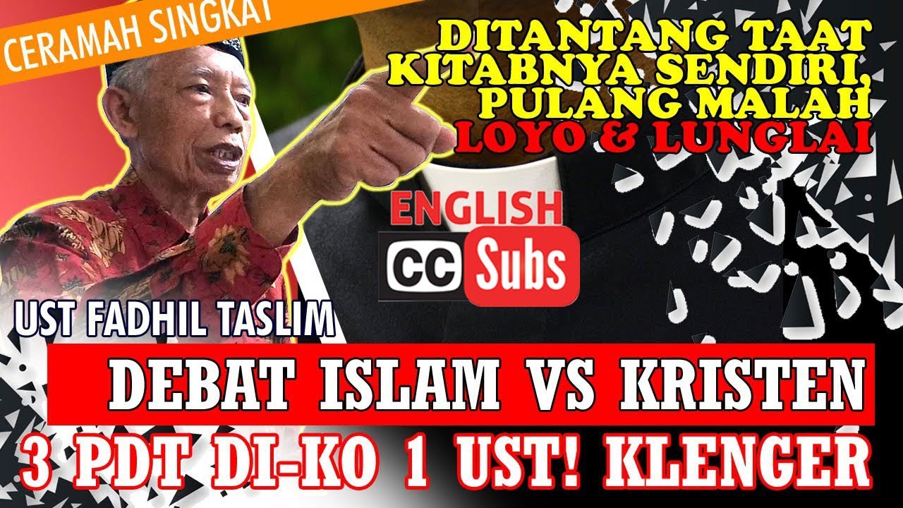 Debat Islam vs Kristen: 3 Pdt Di-KO 1 Ust! Datang Gagah  