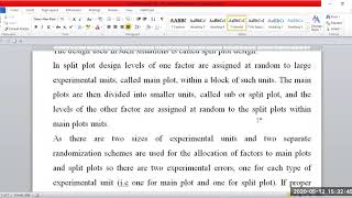 Introduction and Layout plan of Split Plot Design - Experimental Statistics P1