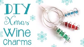 Cute Christmas Tree Charms / DIY Wine Charms or Earrings