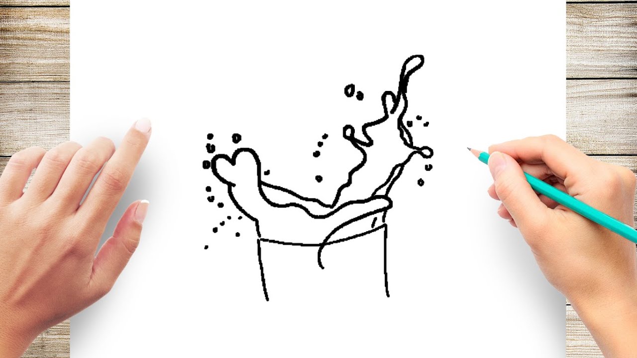 How To Draw Splashing Water Step By Step Easy Youtube