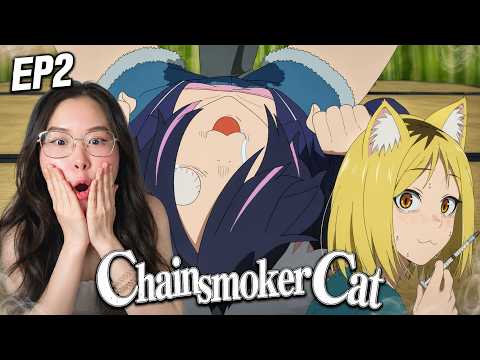 CATGIRLS ON LITERAL CRACK!!!😱 Chainsmoker Cat Episode 2 Reaction | ヤニねこ