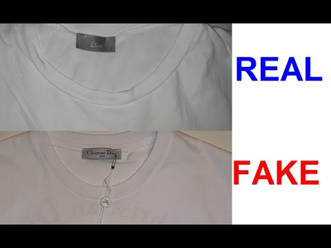 Real vs Fake Christian Dior T shirt. How to spot counterfeit Dior Paris ...