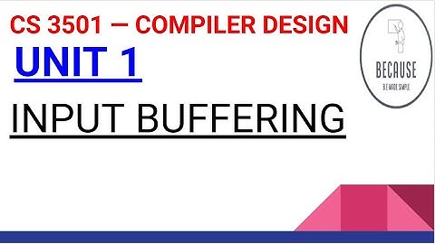 1.5 Input Buffering in Tamil