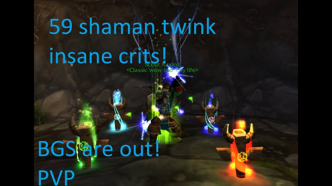 Xaxioz - WoW PvP - Level 59 Twink Enhancement Shaman Windfury Crits