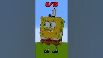 Rate from 1 to 10 Pixel Art with SpongeBob #shorts