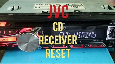 JVC  CD  Receiver RESET  MODEL: KD-R456