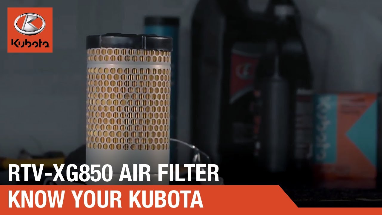 Know your Kubota RTVXG850 Air Filter Cleaning and Replacement YouTube