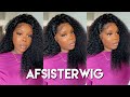 Top Tier Lace | Delicate Hairline No Plucking Needed | Curly Frontal Wig Install | AFSISTERWIG