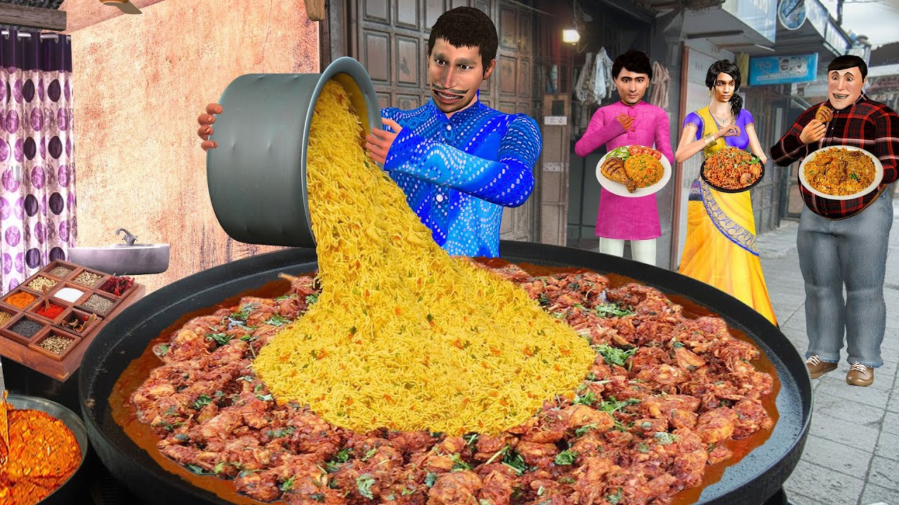 Tawa Chicken Pulao MasterChef Iconic Street Food Hindi Kahaniya Moral Stories Comedy Video