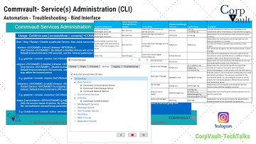 #Commvault Service(s) Administration, Automation, Bind Interface & other options (Part02)