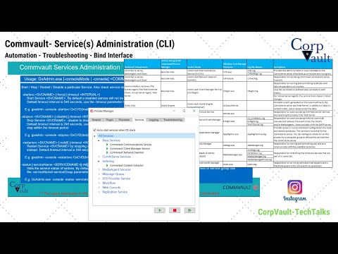 #Commvault Service(s) Administration, Automation, Bind Interface & other options (Part02)