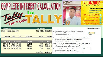 COMPLETE INTEREST CALCULATION IN TALLY #tallyerp9 #tallyprime