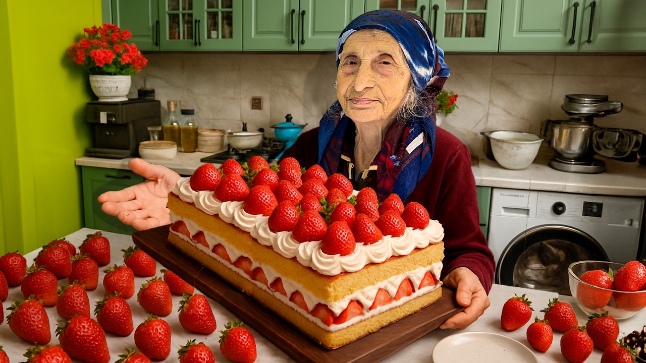 Рецепт клубничного торта от бабушки, который тает во рту 🍓