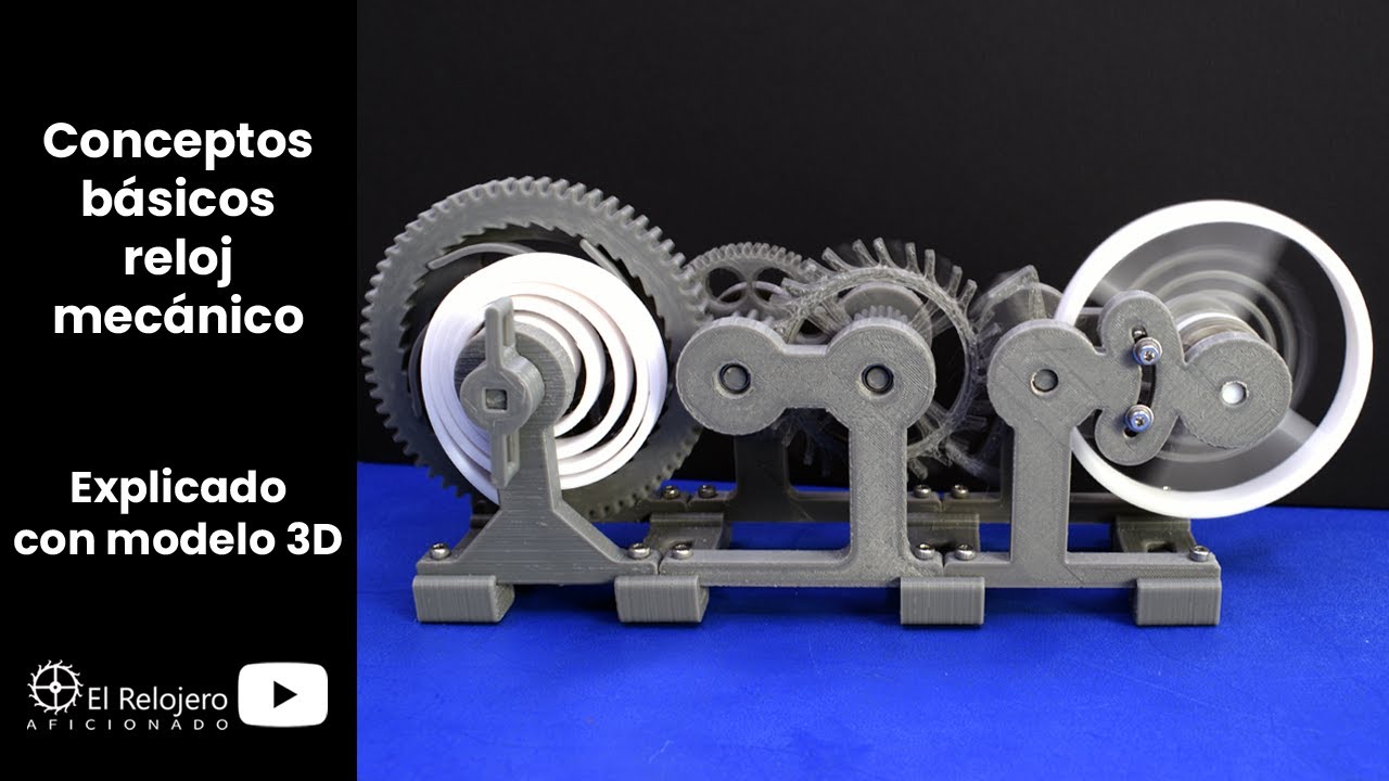 Como funciona un reloj mecánico. Explicado con modelo 3D