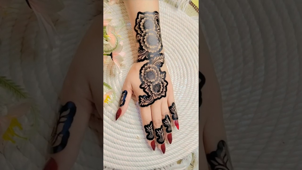 Beautiful sticker mehndi design #shorts