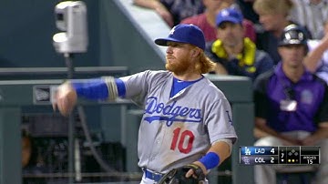 LAD@COL: Turner makes an impressive diving stop