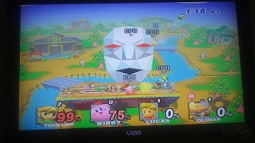 Super Smash Bros. Brawl Toon Link (CPU) VS. Kirby (CPU) VS. Lucas (CPU) VS. Olimar (CPU)