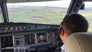 Airbus A321 landing in Shannon Airport (Cockpit View)
