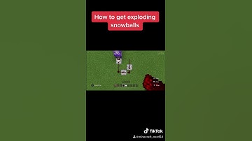 How to make an exploding snowball (short video) Minecraft