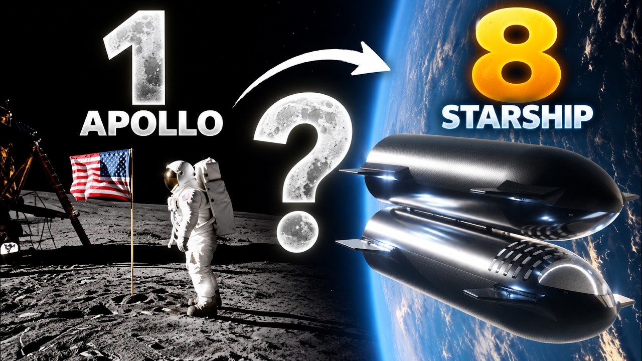 Why Did Apollo Need 1 Launch, But Starship Needs 8? | 14:29 | Ellie in Space | 232K subscribers | 49,788 views | October 26, 2026