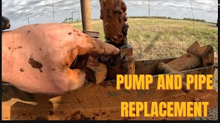 Windmill not making water! Time for a pump and pipe replacement. Roosevelt, Oklahoma