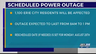 Penelec plans power outage for August 24 across multiple Erie streets