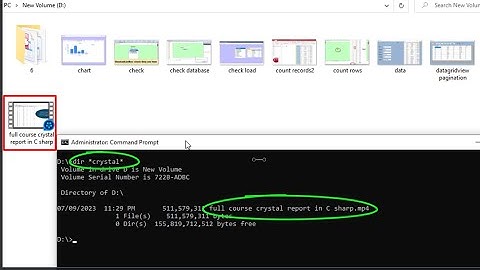 All ways to search for or display files in your computer using command prompt in Windows