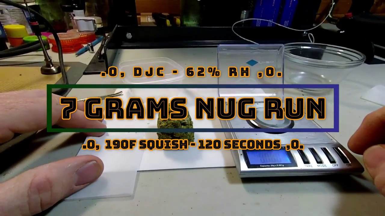 7g Nug Run - DJC (pre-press) - Dabpress DP-RP37 - 90u - 120s @ 190F