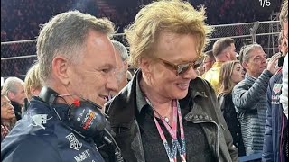 Guns N’Roses Axl Rose Visiting GP Las Vegas F1 AMAZING