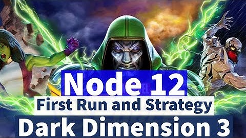 Dark Dimension 3: Node 12 - First Run Attempt | DD3 Playthrough | Marvel Strike Force - Free to Play