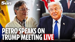  Colombian President Gustavo Petro Briefs Press After Historic White House Meeting With Trump