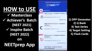 How to USE NEETprep App for ACHIEVER's Batch (NEET 2021) & INSPIRE Batch (NEET 2022) screenshot 1