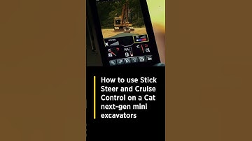 How to activate stick steer and cruise control on Cat mini excavators