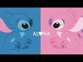 Stitch and angel love pink 💙💜