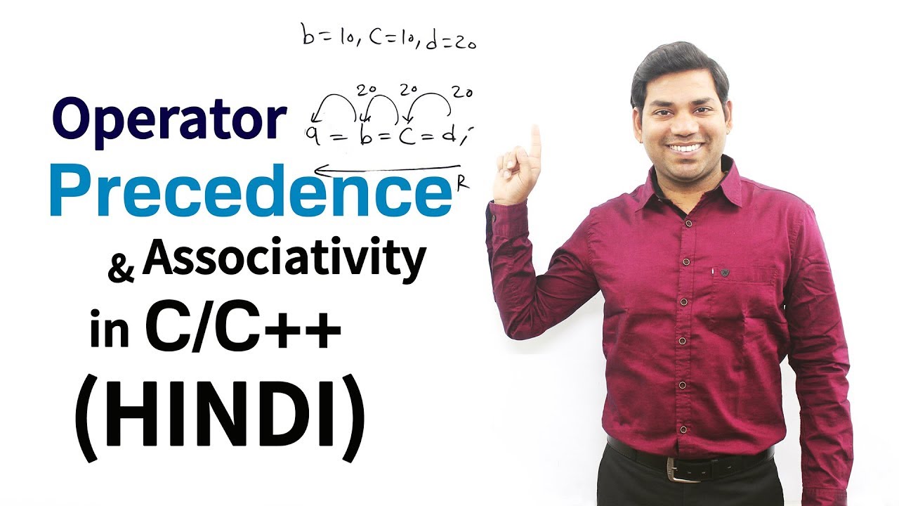 Operator Precedence And Associativity In C C Hindi Youtube