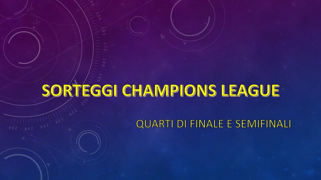 SORTEGGI QUARTI DI FINALE E SEMIFINALI - CHAMPIONS LEAGUE