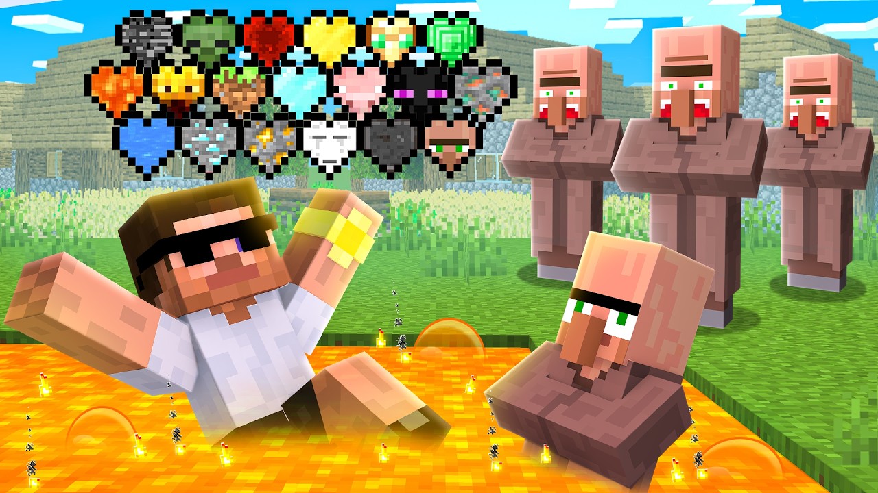 Minecraft But We Have Powerful Ore Hearts..