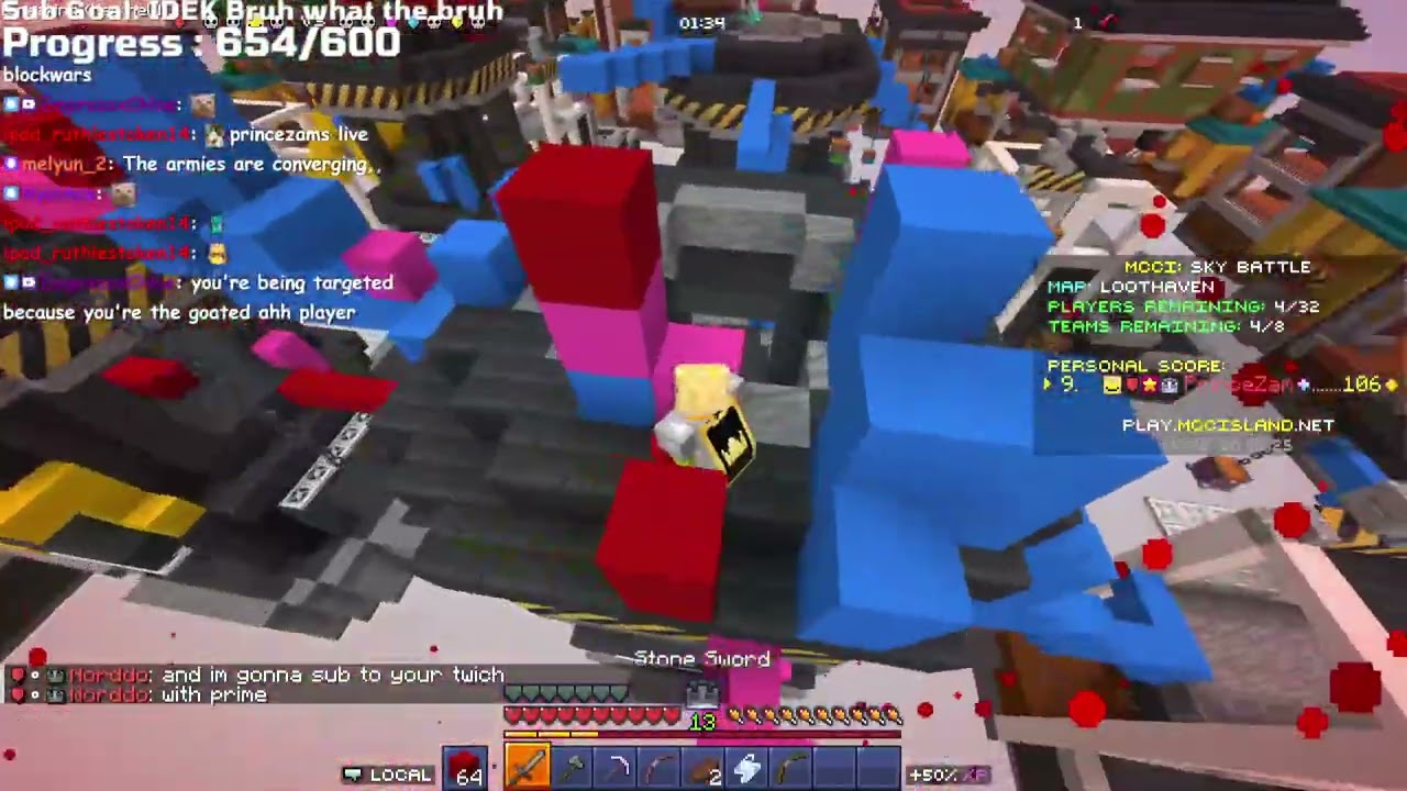 It's Block Wars Time... WITH @sneegsnag @dtowngato @minute @cherrifire !merch !cloak