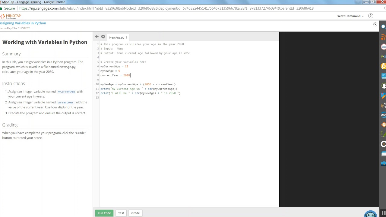 COP1000 Working with Variables in Python - YouTube Cop1000 Working With Variables In Python - Youtube